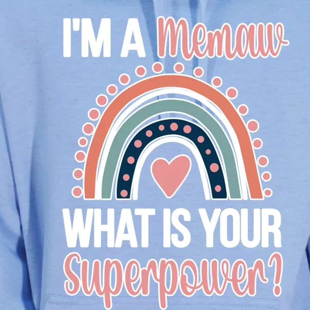 Memaw Superpower Cute Memaw Grandmother Appreciation Gift Unisex Surf Hoodie