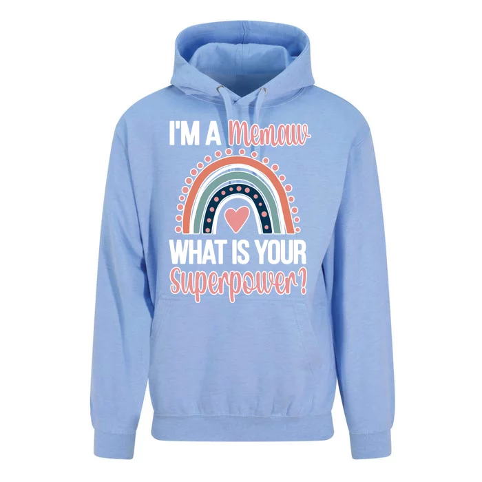 Memaw Superpower Cute Memaw Grandmother Appreciation Gift Unisex Surf Hoodie