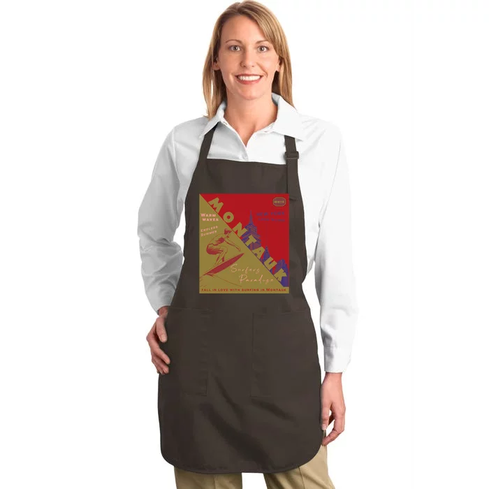 Montauk Suffolk County New York Vintage Full-Length Apron With Pocket