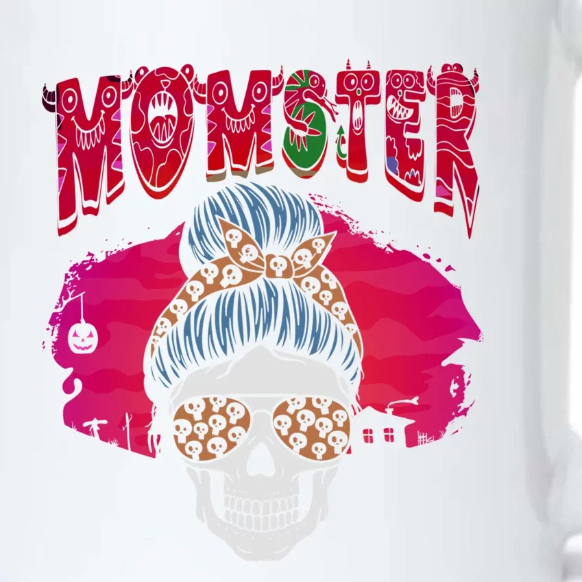 Momster Skeleton Coffee Funny Halloween Mom Gift Black Color Changing Mug