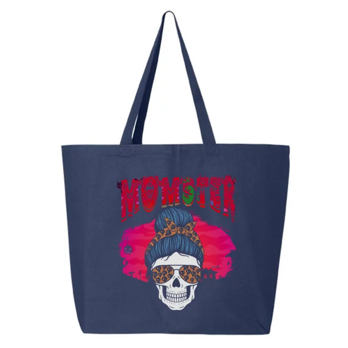 Momster Skeleton Coffee Funny Halloween Mom Gift 25L Jumbo Tote