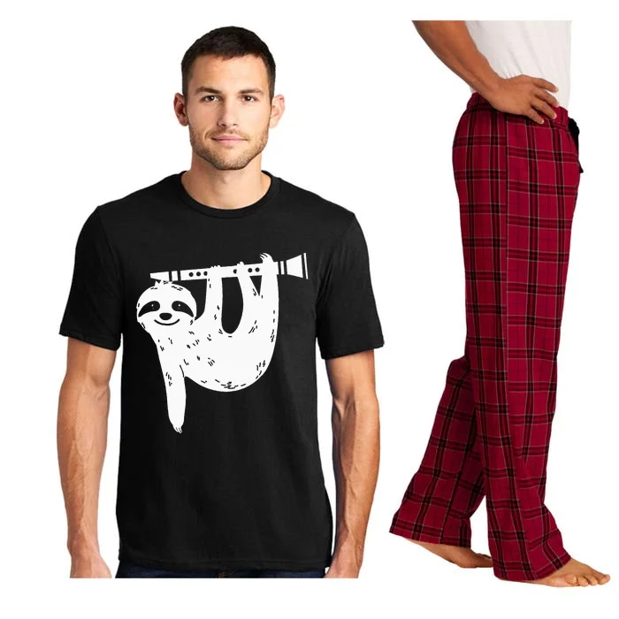 Musician Sloth Clarinetist Gift Clarinet Pajama Set