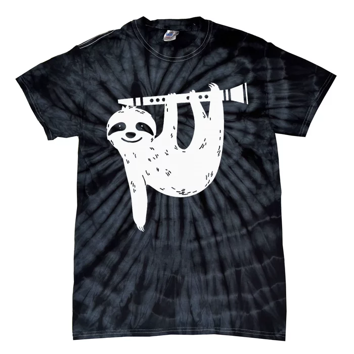 Musician Sloth Clarinetist Gift Clarinet Tie-Dye T-Shirt