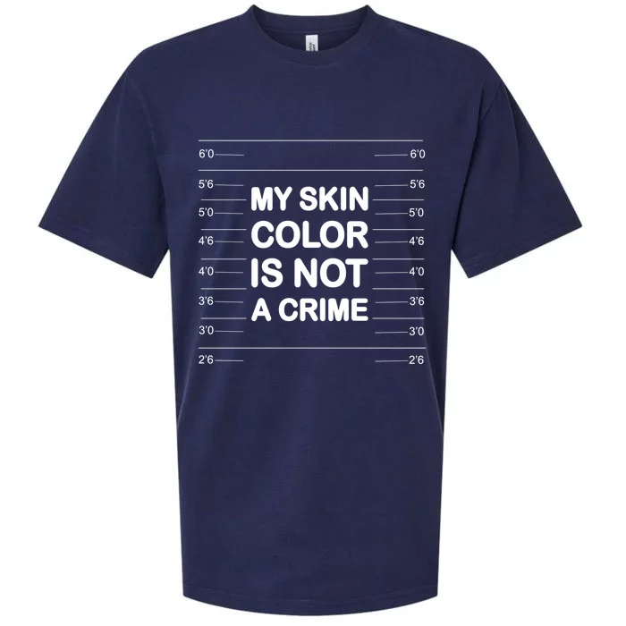 My Skin Color Is Not A Crime Black History Month Blm Costume Cute Gift Sueded Cloud Jersey T-Shirt