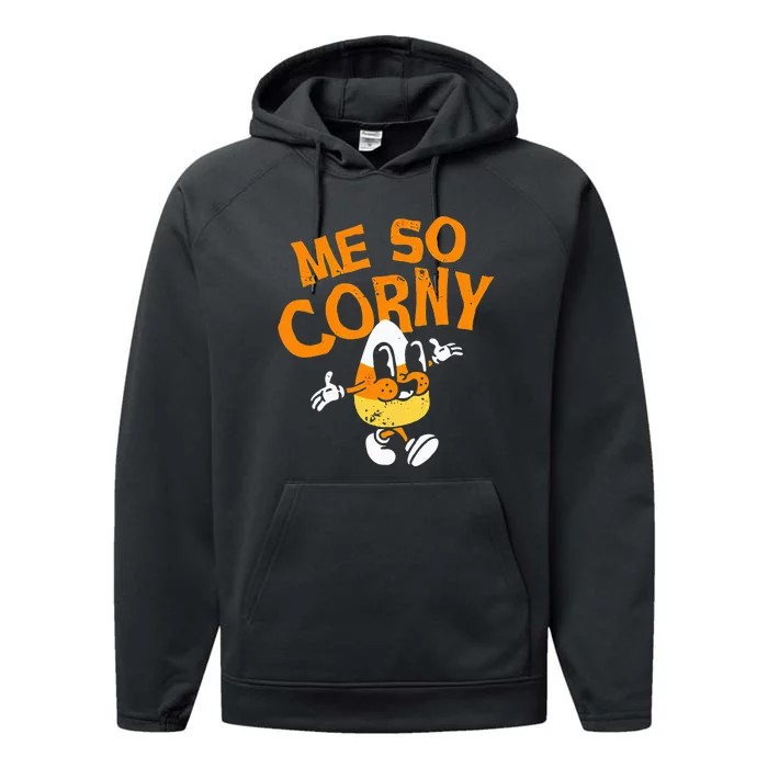 Me So Corny Candy Corn Funny Halloween Performance Fleece Hoodie