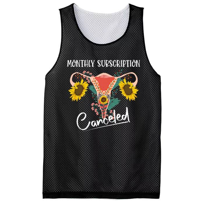 Monthly Subscription Canceled Funny Hysterectomy Recovery Mesh Reversible Basketball Jersey Tank