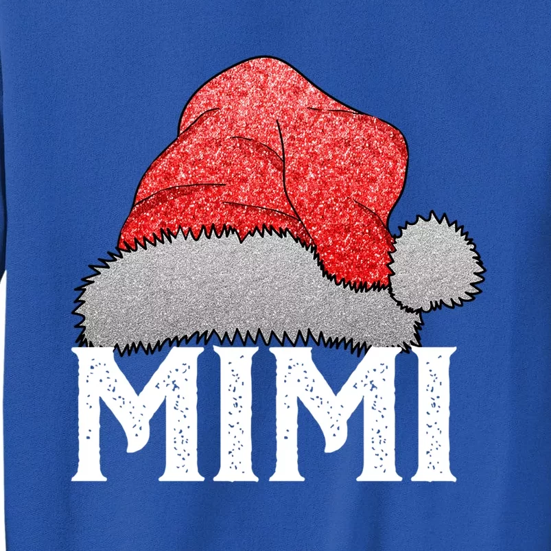 Mimi Santa Claus Hat Christmas Matching Family Group Pajama Gift Tall Sweatshirt