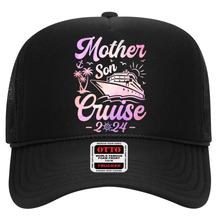 Mother Son Cruise 2024 Celebration High Crown Mesh Trucker Hat