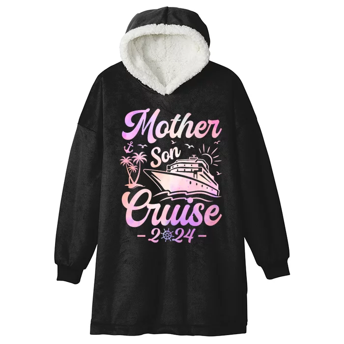 Mother Son Cruise 2024 Celebration Hooded Wearable Blanket