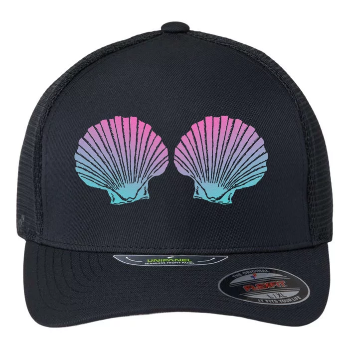 Mermaid Shell Costume Halloween Mermaid Seashell Party Flexfit Unipanel Trucker Cap