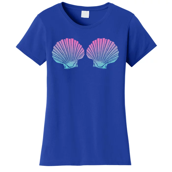 Mermaid Shell Costume Halloween Mermaid Seashell Party Women's T-Shirt