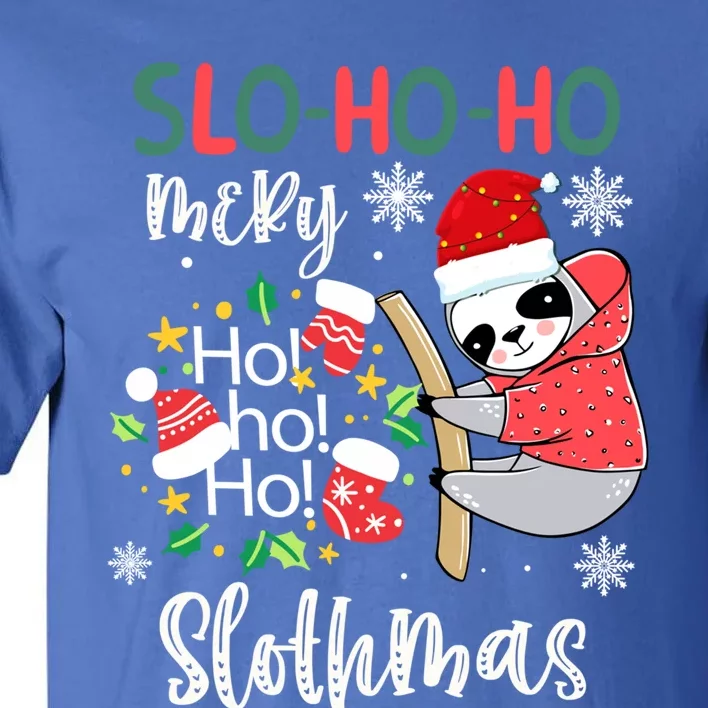 Merry Slothmas Cute Sloth Christmas Gift Tall T-Shirt