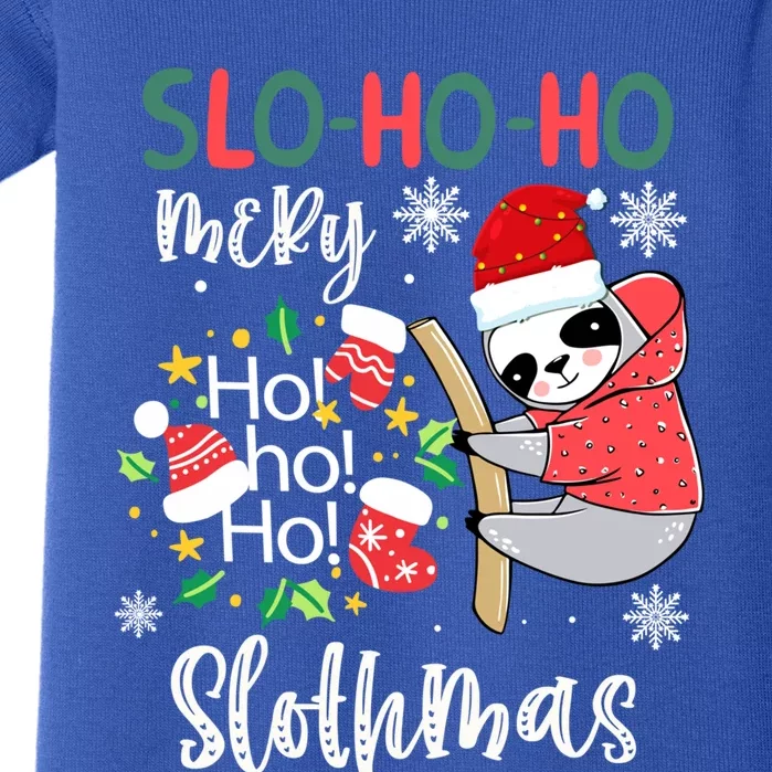 Merry Slothmas Cute Sloth Christmas Gift Baby Bodysuit