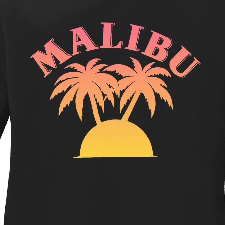 Malibu Sunset California Ladies Long Sleeve Shirt