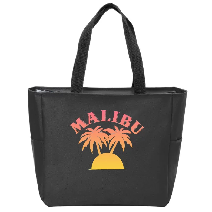 Malibu Sunset California Zip Tote Bag