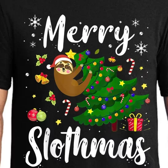 Merry Slothmas Christmas Sloth Lover Xmas Pajamas Christmas Pajama Set