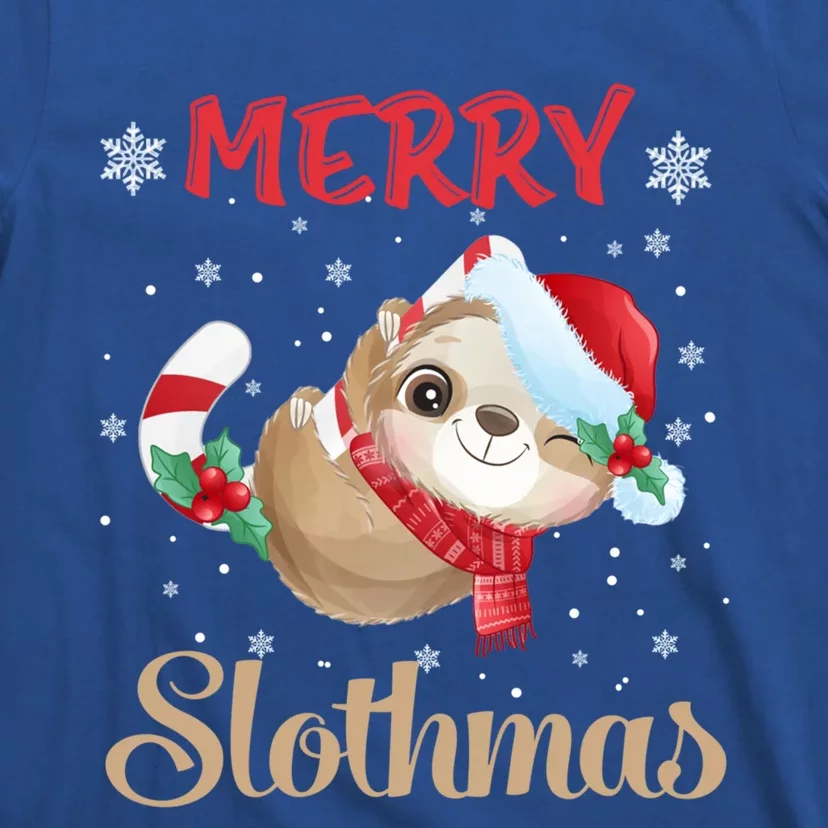 Merry Slothmas Christmas Pajama For Sloth Lovers Gift T-Shirt