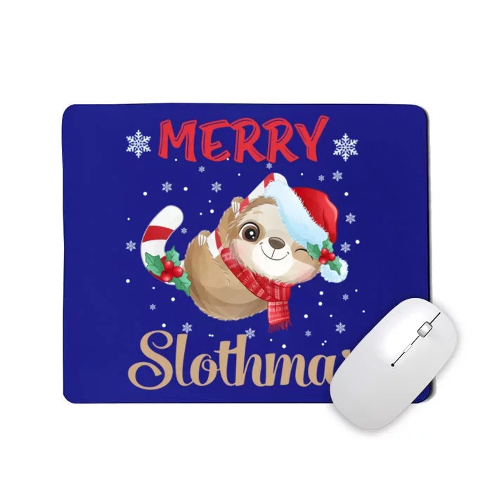 Merry Slothmas Christmas Pajama For Sloth Lovers Gift Mousepad