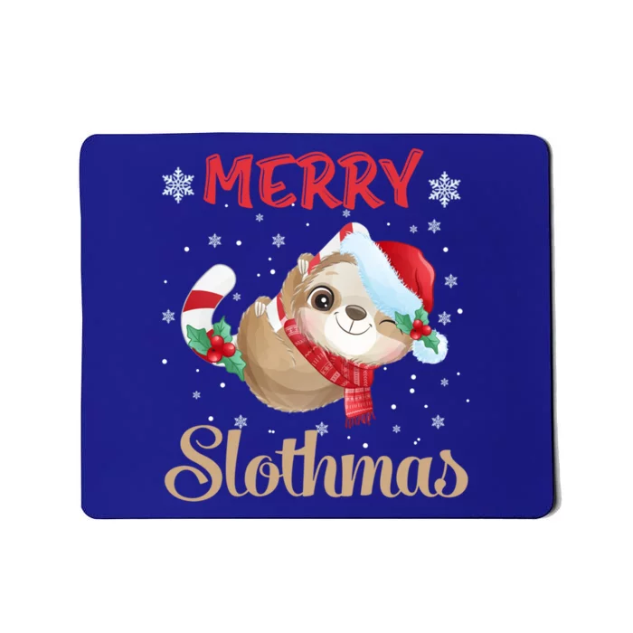 Merry Slothmas Christmas Pajama For Sloth Lovers Gift Mousepad