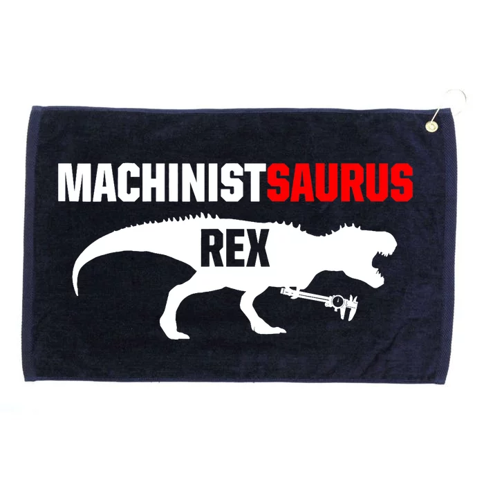 Machinist SaurusRex CNC Machine Operator Machining Grommeted Golf Towel