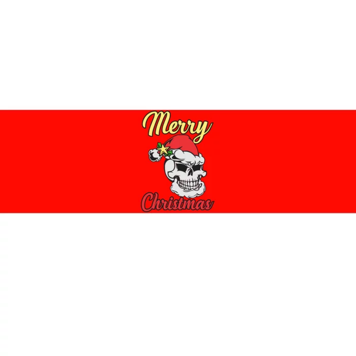 Merry Skull Chirstmas Bumper Sticker