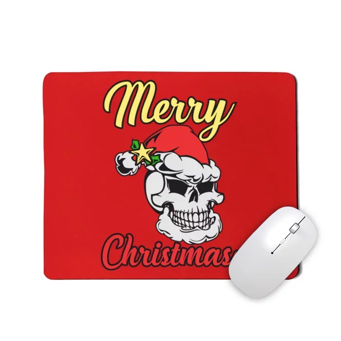 Merry Skull Chirstmas Mousepad