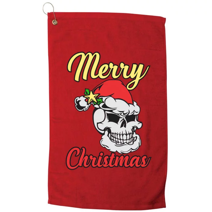 Merry Skull Chirstmas Platinum Collection Golf Towel