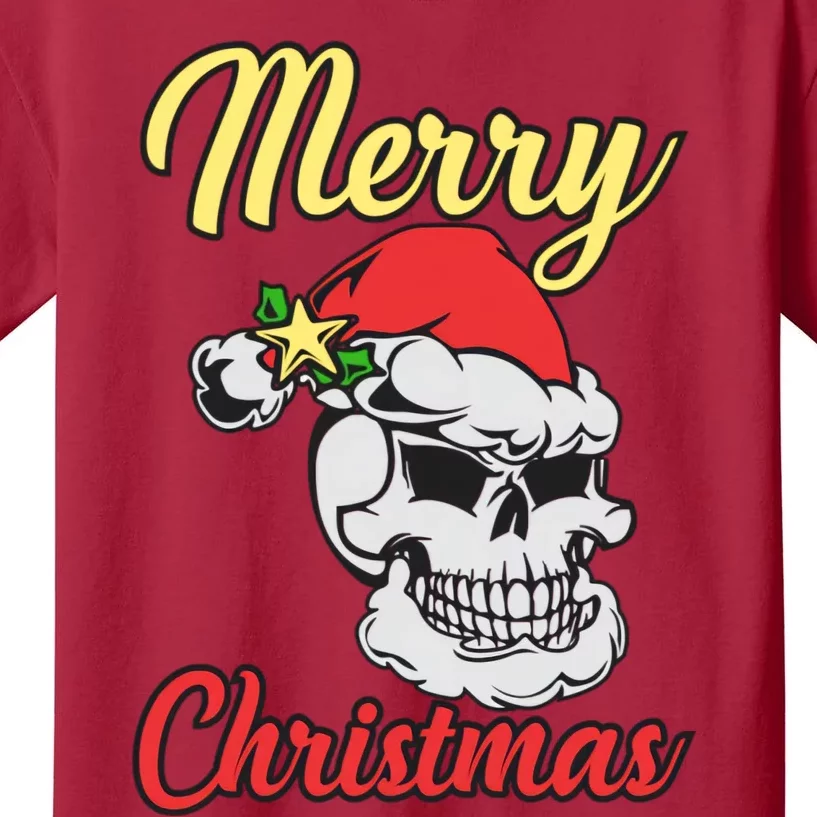 Merry Skull Chirstmas Kids T-Shirt