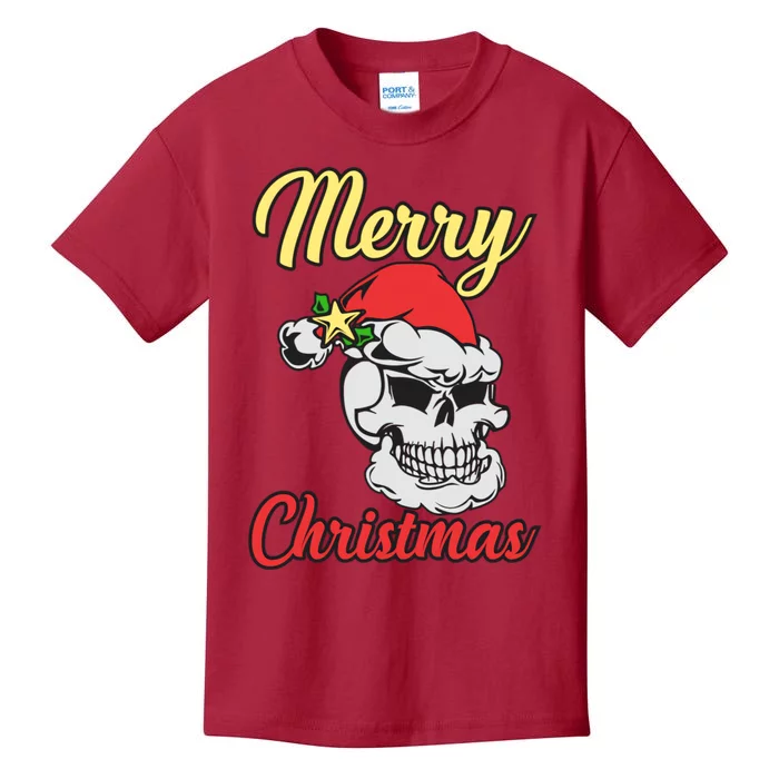 Merry Skull Chirstmas Kids T-Shirt