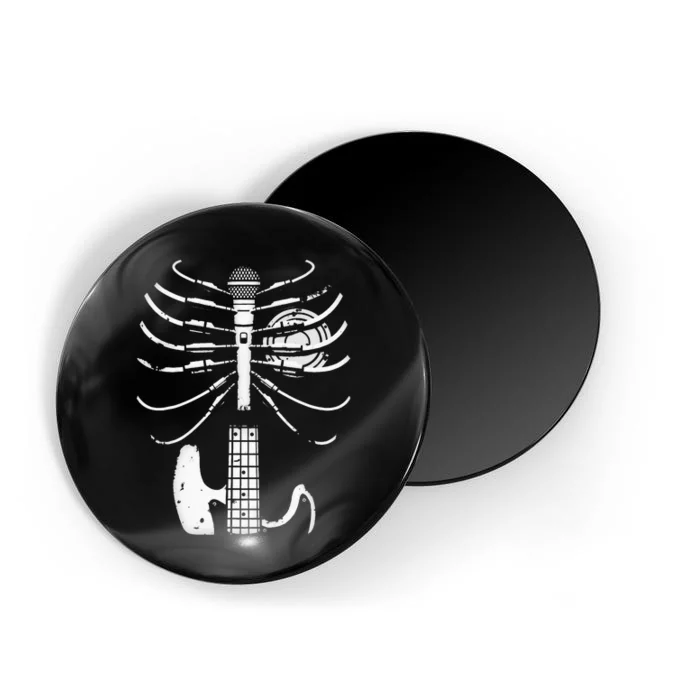 Music Skeleton Cool Guitar Microphone Speaker Heart Musician Magnet