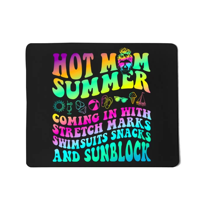 Mom Summer Coming In With Stretch Marks Swimsuits Snacks Mousepad