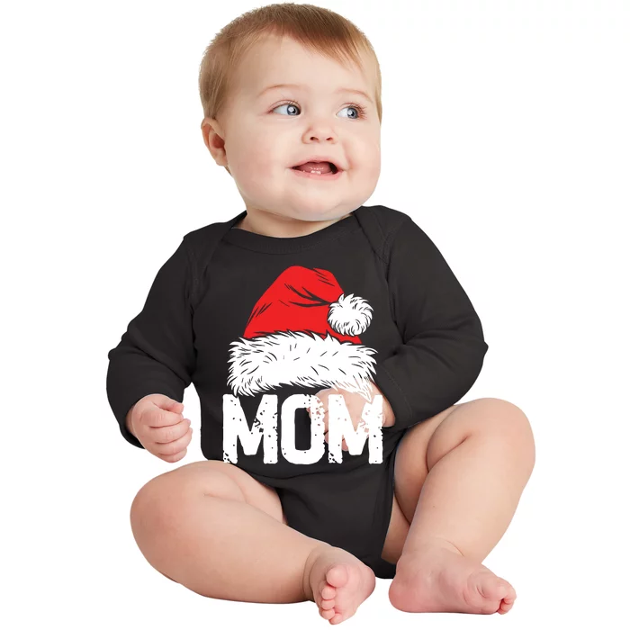 Mom Santa Christmas Family Matching Pajamas Mama Xmas Mother Baby Long Sleeve Bodysuit