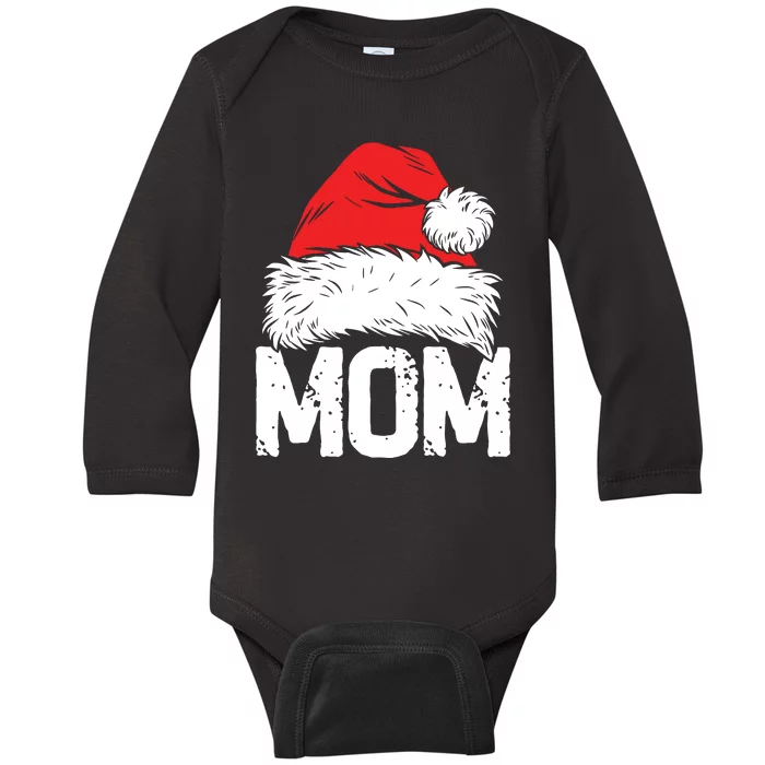 Mom Santa Christmas Family Matching Pajamas Mama Xmas Mother Baby Long Sleeve Bodysuit