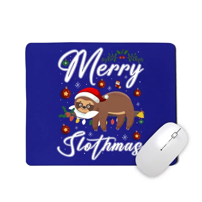 Merry Slothmas Christmas Pajama For Sloth Lovers Gift Mousepad