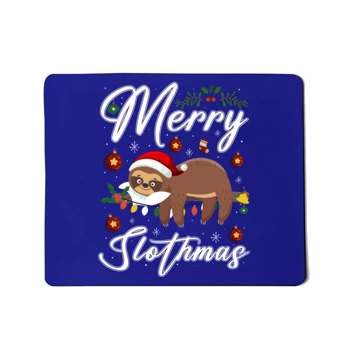 Merry Slothmas Christmas Pajama For Sloth Lovers Gift Mousepad