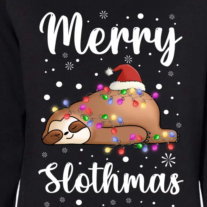 Merry Slothmas Christmas Pajama For Sloth Santa Lovers Great Gift Womens California Wash Sweatshirt