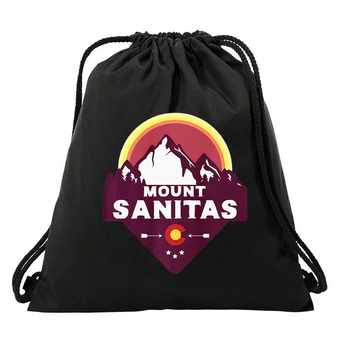 Mount Sanitas Colorado CO Rocky Mountains Hiking Skiing Drawstring Bag