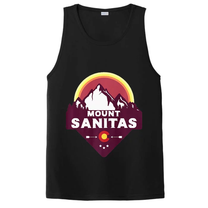 Mount Sanitas Colorado CO Rocky Mountains Hiking Skiing Performance Tank