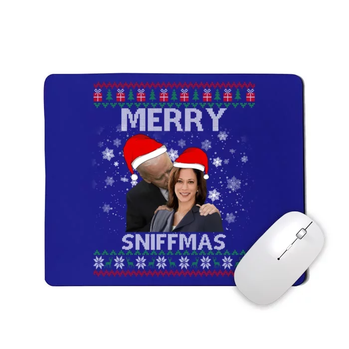 Merry Sniffmas Christmas Anti Biden Kamala Ugly Xmas Sweater Funny Gift Mousepad