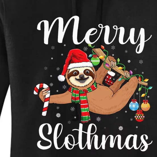 Merry Slothmas cute Xmas sloth Santa sloth Christmas sloth Women's Pullover Hoodie