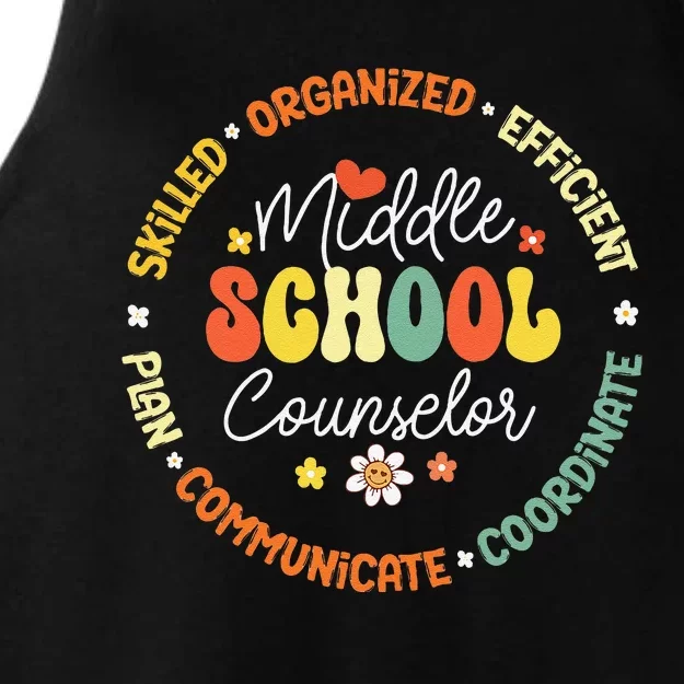 Middle School Counselor Back To School For Teacher Ladies Tri-Blend Wicking Tank