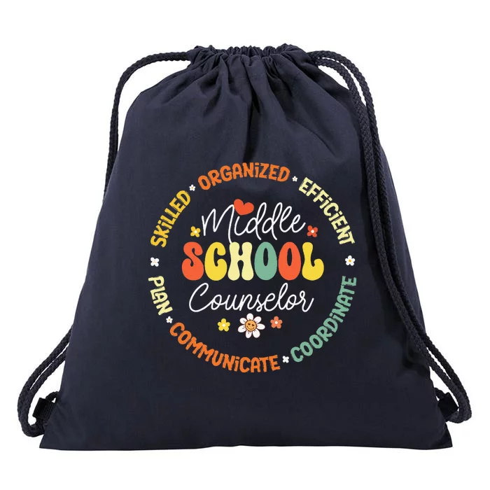 Middle School Counselor Back To School For Teacher Drawstring Bag