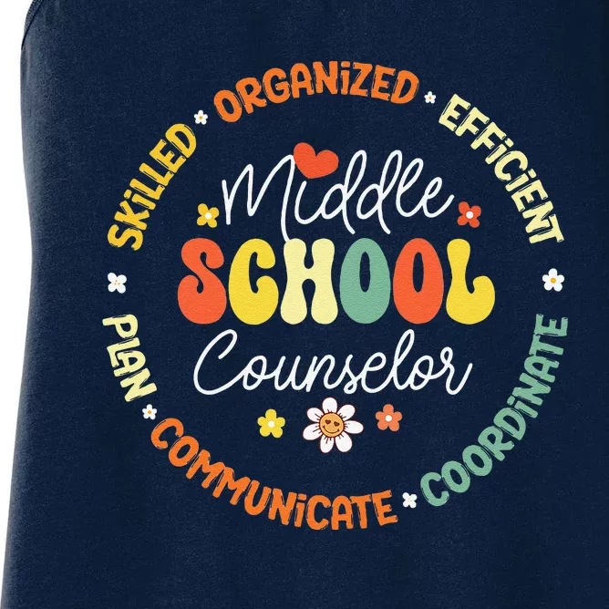 Middle School Counselor Back To School For Teacher Women's Racerback Tank