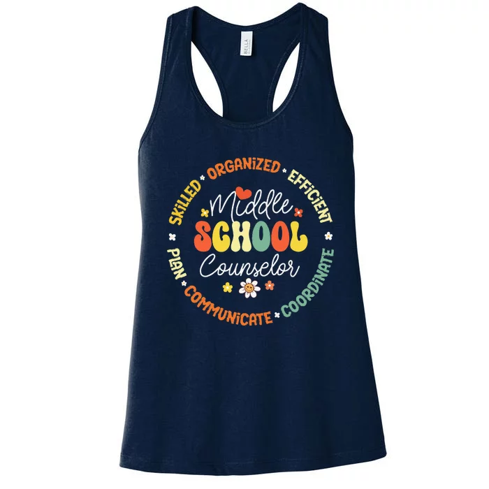 Middle School Counselor Back To School For Teacher Women's Racerback Tank