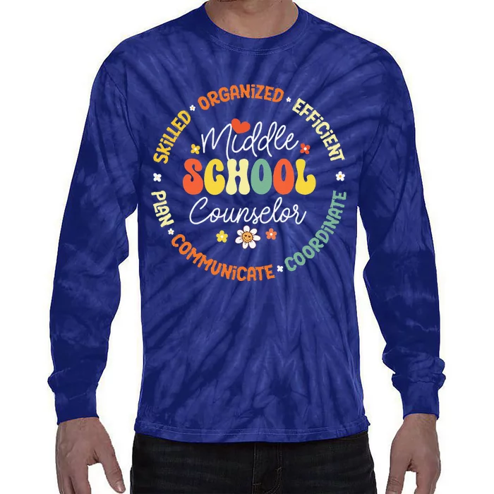 Middle School Counselor Back To School For Teacher Tie-Dye Long Sleeve Shirt