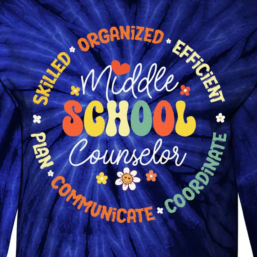 Middle School Counselor Back To School For Teacher Tie-Dye Long Sleeve Shirt