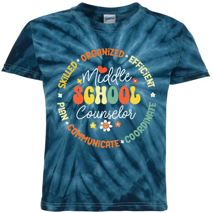 Middle School Counselor Back To School For Teacher Kids Tie-Dye T-Shirt