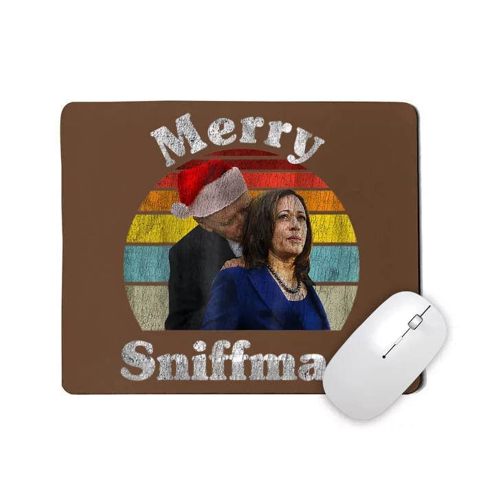 Merry Sniffmas Christmas Anti Biden Ugly Christmas Sweater Mousepad