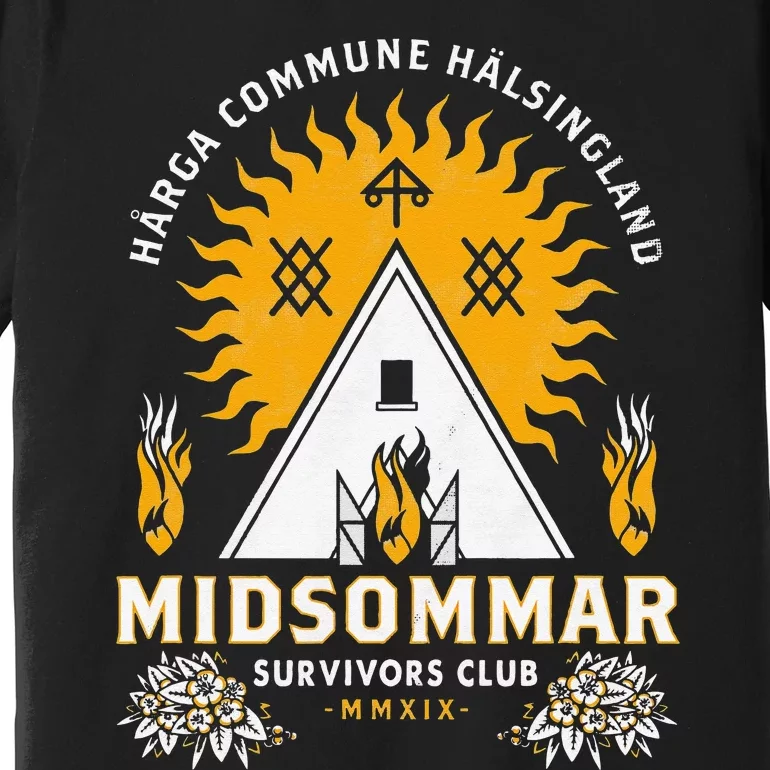 Midsommar Survival Club Scary Horror Summer Festival Premium T-Shirt