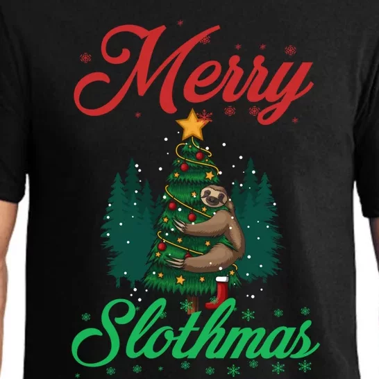 Merry Slothmas Christmas Sloth Lover Great Gift Pajama Set